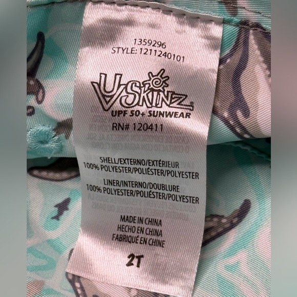 Youth Bucket Hat Reversible Fish Colorful Gray & Blue Boy Girl UV Skinz Hat 2T - Picture 9 of 10